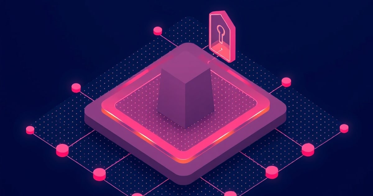 Isometric vector illustration showing interconnected ai api shields and limiters for security